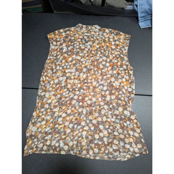 Nic & Zoe Tank Mosaic Effect Color Dots Sleeveless Cowl Neckline Women's Small - Picture 2 of 5